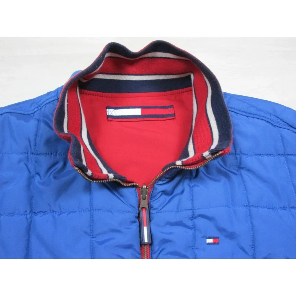 Vintage Tommy Hilfiger Down Puffer Jacket Reversible, Red & Blue, Size (XL)
